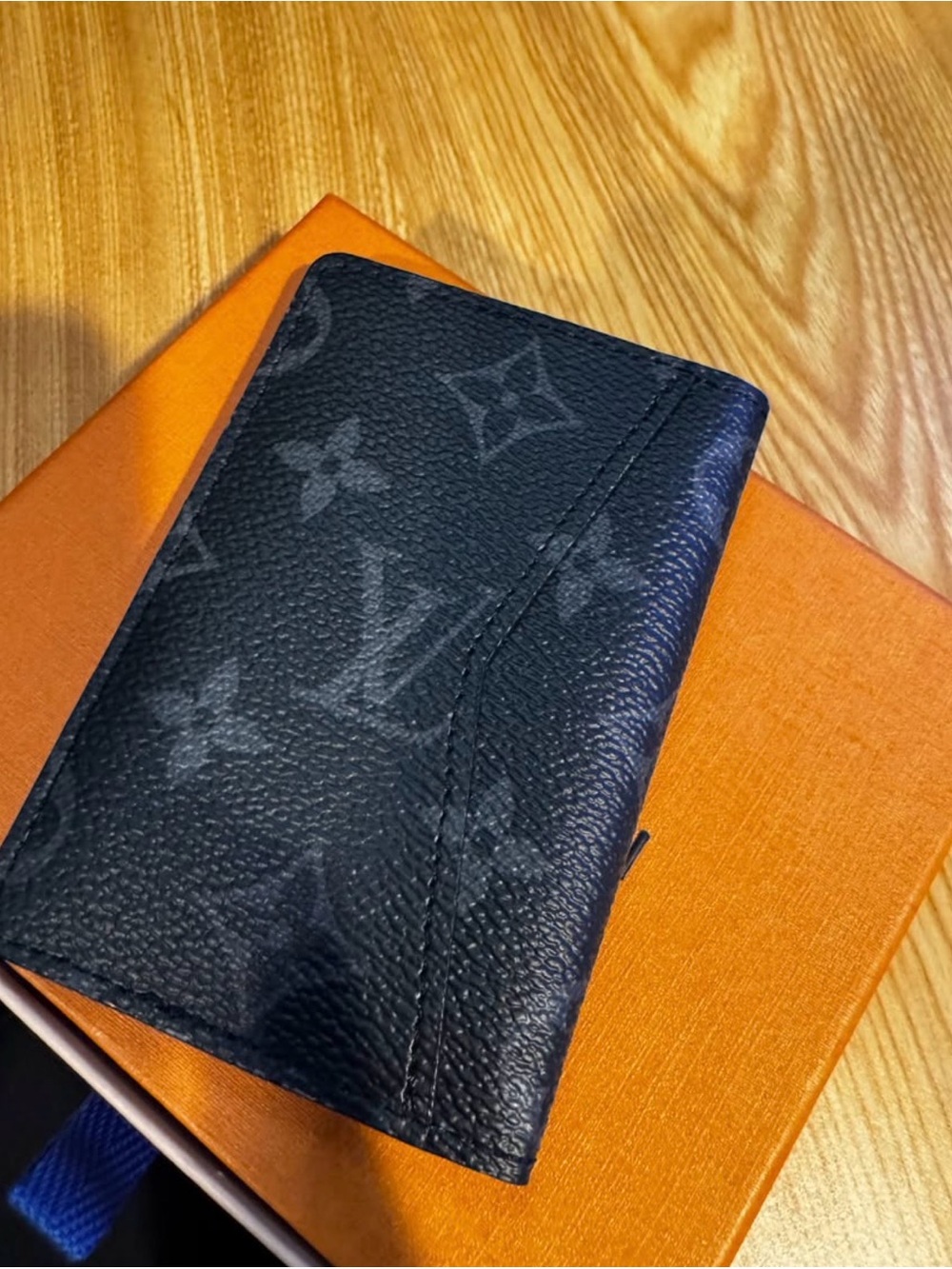 Louis Vuitton Black Monogram Canvas Card Holder Wallet